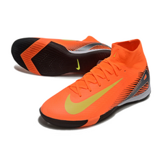 Chuteira Futsal IC Nike Mercurial Superfly 10 Elite Laranja e Amarela