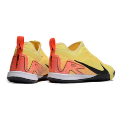 Chuteira Futsal IC Nike Zoom Mercurial Vapor 16 Pro Pack Mbappe Preta e Branca