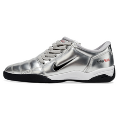 Chuteira Futsal IC Nike Total 90 III Prateada e Vermelha
