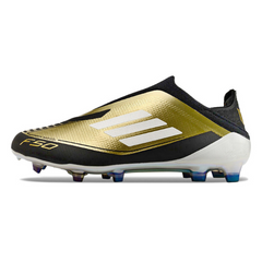 Chuteira Campo FG Adidas F50 Elite Sem Cadarço Pack Dourado Triumph Infantil