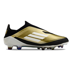 Chuteira Campo FG Adidas F50 Elite Sem Cadarço Pack Dourado Triumph Infantil