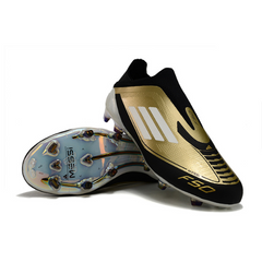 Chuteira Campo FG Adidas F50 Elite Sem Cadarço Pack Dourado Triumph Infantil