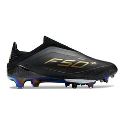 Chuteira Campo FG Adidas F50+ Elite Sem Cadarço Pack Darkspark Infantil