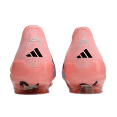 Chuteira Campo FG Adidas Predator 25 Elite Sem Cadarço Rosa Infantil
