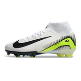 Chuteira Campo FG Nike Air Zoom Mercurial Superfly 10 Elite Branca, Verde e Preta Infantil