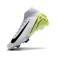 Chuteira Campo FG Nike Air Zoom Mercurial Superfly 10 Elite Branca e Verde Infantil
