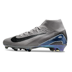 Chuteira Campo FG Nike Air Zoom Mercurial Superfly 10 Elite Cinza e Preta Infantil
