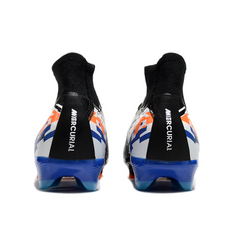 Chuteira Campo FG Nike Air Zoom Mercurial Superfly 10 Elite Preta, Azul e Laranja Infantil
