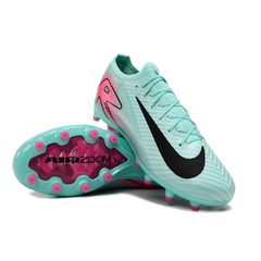 Chuteira Campo Sintético AG Nike Air Zoom Mercurial Vapor 16 Elite Infantil Azul e Rosa