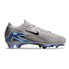 Chuteira Campo FG Nike Air Zoom Mercurial Vapor 16 Elite Cinza e Preta Infantil