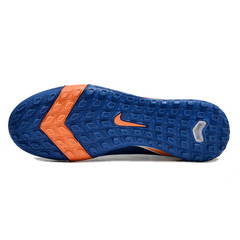 Chuteira Society TF Nike Zoom Mercurial Superfly 10 Elite Infantil Azul e Laranja