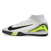 Chuteira Society TF Nike Zoom Mercurial Superfly 10 Elite Infantil Branca, Verde e Preta