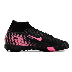Chuteira Society TF Nike Zoom Mercurial Superfly 10 Elite Preta e Rosa Infantil