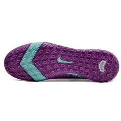 Chuteira Society TF Nike Zoom Mercurial Superfly 10 Elite Roxa e Azul Infantil