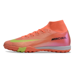Chuteira Society TF Nike Zoom Mercurial Superfly 10 Elite Vermelha e Amarela Infantil