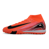 Chuteira Society TF Nike Zoom Mercurial Superfly 10 Elite Vermelha e Preta Infantil