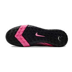 Chuteira Society TF Nike Zoom Mercurial Vapor 16 Elite Preta e Rosa Infantil