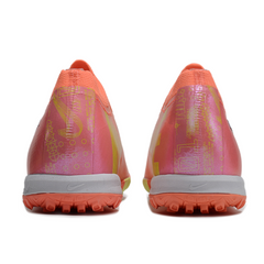 Chuteira Society TF Nike Zoom Mercurial Vapor 16 Elite Vermelha e Amarela Infantil
