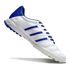 Chuteira Society TF Adidas Adipure 11Pro Branca e Azul