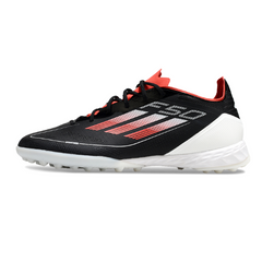 Chuteira Society TF Adidas F50 Elite Preta, Vermelha e Branca