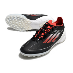 Chuteira Society TF Adidas F50 Elite Preta, Vermelha e Branca