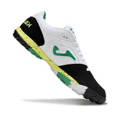 Chuteira Society TF Joma Top Flex Branca, Preta e Verde