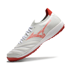 Chuteira Society TF Mizuno Neo Sala Branca e Vermelha