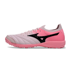 Chuteira Society TF Mizuno Neo Sala Rosa e Branca
