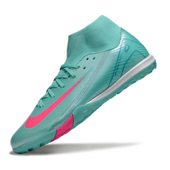 Chuteira Society TF Nike Zoom Mercurial Superfly 10 Academy Azul-Clara