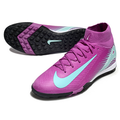 Chuteira Society TF Nike Zoom Mercurial Superfly 10 Elite Roxa e Azul