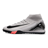 Chuteira Society TF Nike Zoom Mercurial Superfly 10 Elite Cinza e Preta