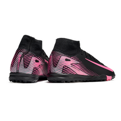 Chuteira Society TF Nike Zoom Mercurial Superfly 10 Elite Preta e Rosa