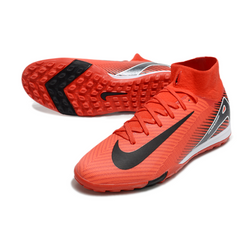 Chuteira Society TF Nike Zoom Mercurial Superfly 10 Elite Vermelha e Preta