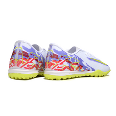 Chuteira Society TF Nike Zoom Mercurial Vapor 16 Academy Branca e Roxa