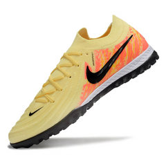 Chuteira Society TF Nike Phantom GX2 Elite Amarela e Laranja