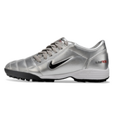 Chuteira Society TF Nike Total 90 III Prateada, Preta e Vermelha