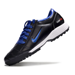 Chuteira Society TF Nike Total 90 III Preta e Azul
