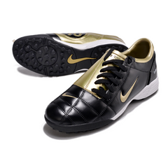Chuteira Society TF Nike Total 90 III Preta e Dourada