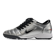 Chuteira Society TF Nike Total 90 III Prateada e Preta