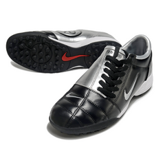 Chuteira Society TF Nike Total 90 III Preta e Prateada