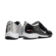 Chuteira Society TF Nike Total 90 III Preta e Prateada