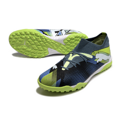 Chuteira Society TF Puma Future 7 Azul e Verde