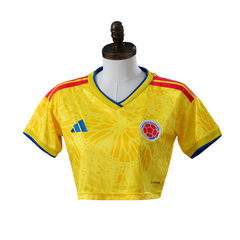 Colombia Adidas 2026 Principal Women's Baby Tee Version Camisa de Futebol