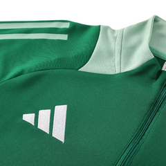 Conjunto de Frio Adidas Verde e Preto com Blusa de 1/4 de Zíper e Calça
