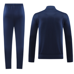 Conjunto de Frio Adidas Azul-Escuro, Branco e Vermelho com Jaqueta e Calça