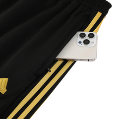 Conjunto de Frio Adidas Preto e Amarelo com Jaqueta e Calça