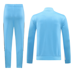 Conjunto de Frio Adidas Azul, Branco e Preto com Casaco e Calça