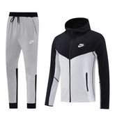 Conjunto de Frio Nike Preto e Cinza com Casaco e Calça