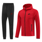 Conjunto de Frio Nike Vermelho e Preto com Casaco e Calça