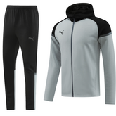 Conjunto de Frio Puma Cinza e Preto com Jaqueta e Calça